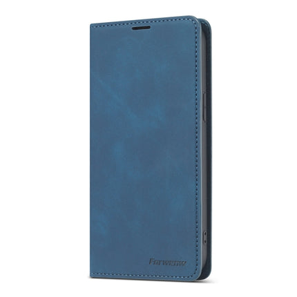 Forwenw Dream Series Magnetic Oil Edge Horizontal Flip Leather Case with Holder & Card Slot & Photo Frame & Wallet For iPhone 12 / 12 Pro(Blue)-garmade.com