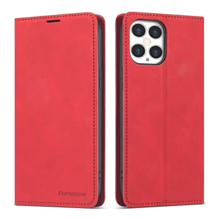 Forwenw Dream Series Magnetic Oil Edge Horizontal Flip Leather Case with Holder & Card Slot & Photo Frame & Wallet For iPhone 12 / 12 Pro(Red)-garmade.com