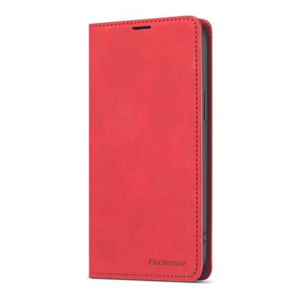 Forwenw Dream Series Magnetic Oil Edge Horizontal Flip Leather Case with Holder & Card Slot & Photo Frame & Wallet For iPhone 12 / 12 Pro(Red)-garmade.com