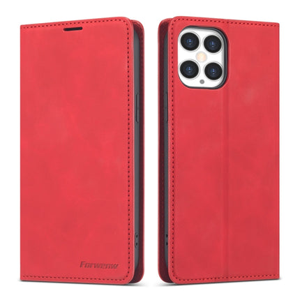 Forwenw Dream Series Magnetic Oil Edge Horizontal Flip Leather Case with Holder & Card Slot & Photo Frame & Wallet For iPhone 12 Pro Max(Red)-garmade.com