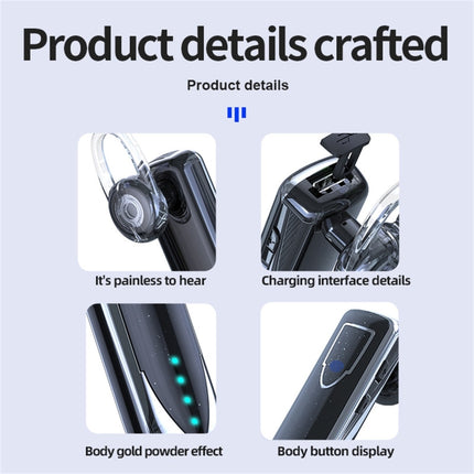 ME-3 Bluetooth 5.0 Business Style Touch Switch Bluetooth Earphone(Pink)-garmade.com