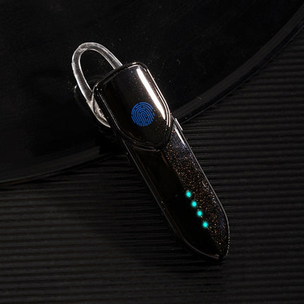 V19S Bluetooth 5.0 Business Style Fingerprint Touch Bluetooth Earphone(Black)-garmade.com