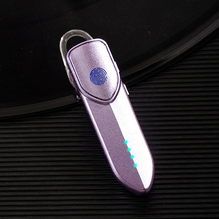 V19S Bluetooth 5.0 Business Style Fingerprint Touch Bluetooth Earphone(Purple)-garmade.com