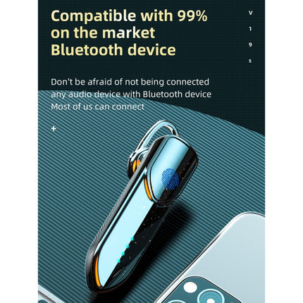 V19S Bluetooth 5.0 Business Style Fingerprint Touch Bluetooth Earphone(Silver)-garmade.com