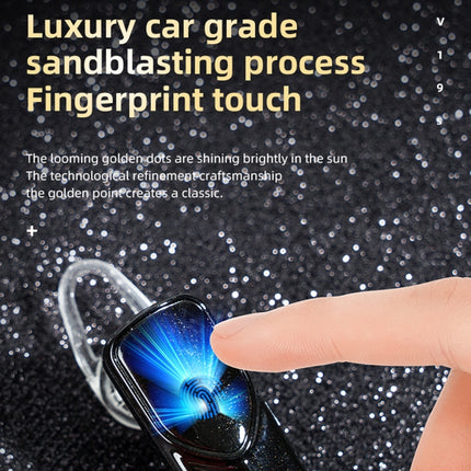 V19S Bluetooth 5.0 Business Style Fingerprint Touch Bluetooth Earphone(Purple)-garmade.com