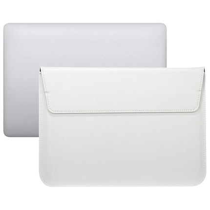 PU Leather Ultra-thin Envelope Bag Laptop Bag for MacBook Air / Pro 11 inch, with Stand Function(White)-garmade.com