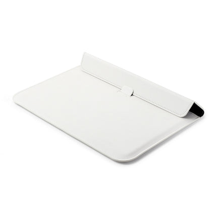 PU Leather Ultra-thin Envelope Bag Laptop Bag for MacBook Air / Pro 11 inch, with Stand Function(White)-garmade.com