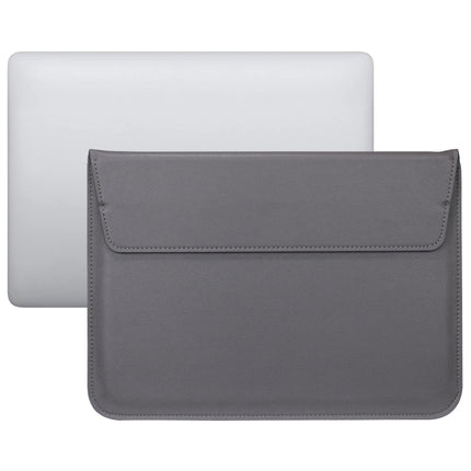 PU Leather Ultra-thin Envelope Bag Laptop Bag for MacBook Air / Pro 11 inch, with Stand Function(Space Gray)-garmade.com