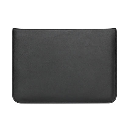 PU Leather Ultra-thin Envelope Bag Laptop Bag for MacBook Air / Pro 13 inch, with Stand Function(Black)-garmade.com