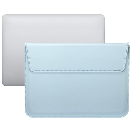 PU Leather Ultra-thin Envelope Bag Laptop Bag for MacBook Air / Pro 13 inch, with Stand Function(Sky Blue)-garmade.com