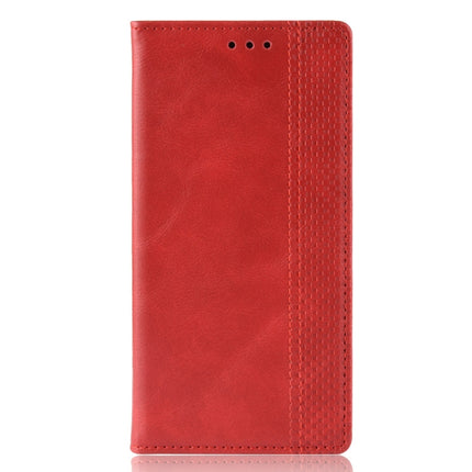 Magnetic Buckle Retro Pattern Horizontal Flip Leather Case with Holder & Card Slot & Wallet for iPhone 12 mini(Red)-garmade.com