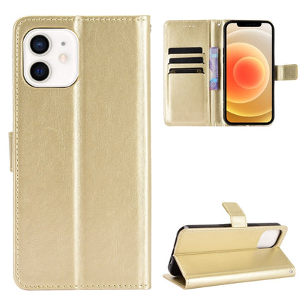 Crazy Horse Texture Horizontal Flip Leather Case with Holder & Card Slots & Wallet & Lanyard for iPhone 12 mini(Gold)-garmade.com