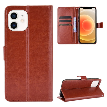 Crazy Horse Texture Horizontal Flip Leather Case with Holder & Card Slots & Wallet & Lanyard for iPhone 12 mini(Brown)-garmade.com