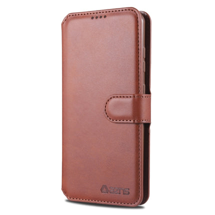 For Samsung Galaxy S20 FE / S20 Fan Edition / S20 Lite / S20 FE 4G / S20 FE 5G / S20 FE 2022 AZNS Calf Texture Horizontal Flip Leather Case with Holder & Card Slots & Wallet & Photo Frame(Brown)-garmade.com