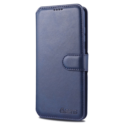 For Samsung Galaxy S20 FE / S20 Fan Edition / S20 Lite / S20 FE 4G / S20 FE 5G / S20 FE 2022 AZNS Calf Texture Horizontal Flip Leather Case with Holder & Card Slots & Wallet & Photo Frame(Blue)-garmade.com