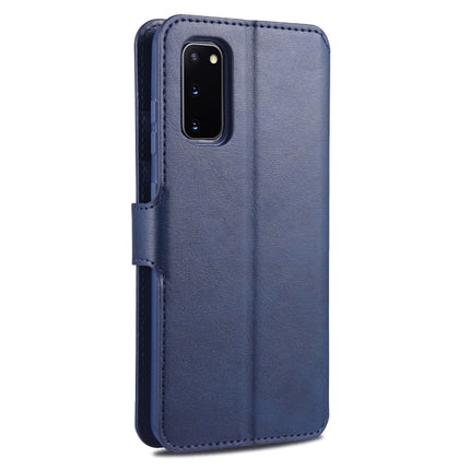 For Samsung Galaxy S20 FE / S20 Fan Edition / S20 Lite / S20 FE 4G / S20 FE 5G / S20 FE 2022 AZNS Calf Texture Horizontal Flip Leather Case with Holder & Card Slots & Wallet & Photo Frame(Blue)-garmade.com