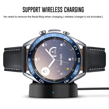 For Samsung Galaxy Watch 3 41mm Smart Watch Steel Bezel Ring, A Version(Blue Ring White Letter)-garmade.com