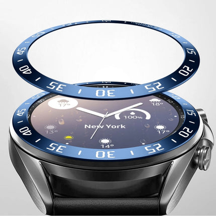 For Samsung Galaxy Watch 3 41mm Smart Watch Steel Bezel Ring, A Version(Blue Ring White Letter)-garmade.com