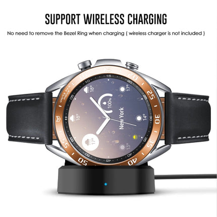 For Samsung Galaxy Watch 3 41mm Smart Watch Steel Bezel Ring, A Version(Rose Gold Ring White Letter)-garmade.com