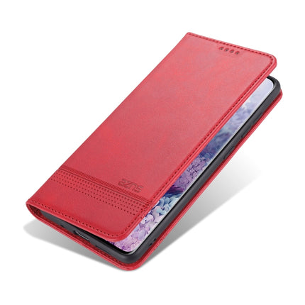 For Samsung Galaxy S20 FE / S20 Fan Edition / S20 Lite / S20 FE4G / S20 FE 5G / S20 FE 2022 AZNS Magnetic Calf Texture Horizontal Flip Leather Case with Card Slots & Holder & Wallet(Red)-garmade.com