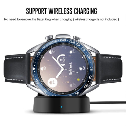 For Samsung Galaxy Watch 3 41mm Smart Watch Steel Bezel Ring, E Version(Blue Ring White Letter)-garmade.com