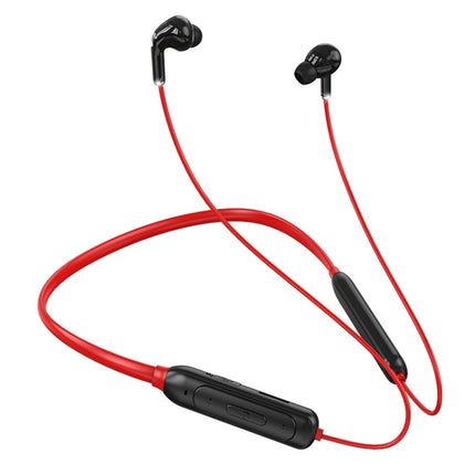 M60 8D Surround Sound Wireless Neck-mounted 5.1 Bluetooth Earphone Support TF Card MP3 Mode(Red)-garmade.com