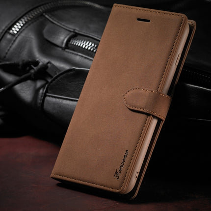 For iPhone 6 Plus / 6s Plus Forwenw F1 Series Matte Strong Magnetism Horizontal Flip Leather Case with Holder & Card Slots & Wallet & Photo Frame(Brown)-garmade.com