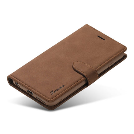 For iPhone 6 / 6s Forwenw F1 Series Matte Strong Magnetism Horizontal Flip Leather Case with Holder & Card Slots & Wallet & Photo Frame(Brown)-garmade.com
