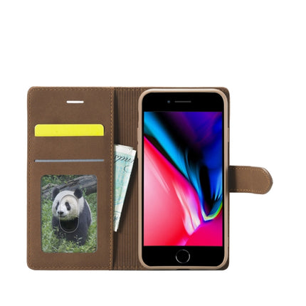 For iPhone SE (2020) Forwenw F1 Series Matte Strong Magnetism Horizontal Flip Leather Case with Holder & Card Slots & Wallet & Photo Frame(Brown)-garmade.com