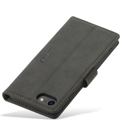 For iPhone SE (2020) Forwenw F1 Series Matte Strong Magnetism Horizontal Flip Leather Case with Holder & Card Slots & Wallet & Photo Frame(Black)-garmade.com