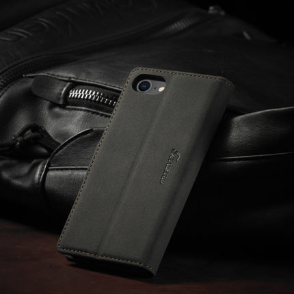 For iPhone SE (2020) Forwenw F1 Series Matte Strong Magnetism Horizontal Flip Leather Case with Holder & Card Slots & Wallet & Photo Frame(Black)-garmade.com