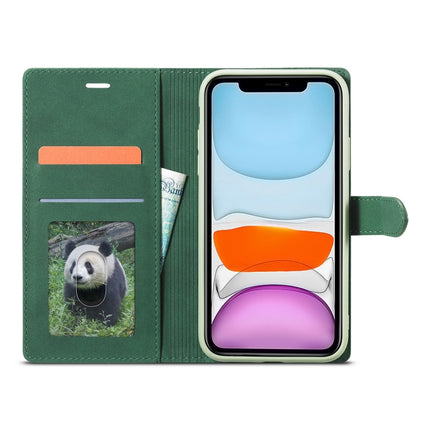 For iPhone 11 Forwenw F1 Series Matte Strong Magnetism Horizontal Flip Leather Case with Holder & Card Slots & Wallet & Photo Frame(Green)-garmade.com
