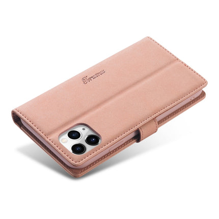 For iPhone 11 Pro Forwenw F1 Series Matte Strong Magnetism Horizontal Flip Leather Case with Holder & Card Slots & Wallet & Photo Frame(Rose Gold)-garmade.com