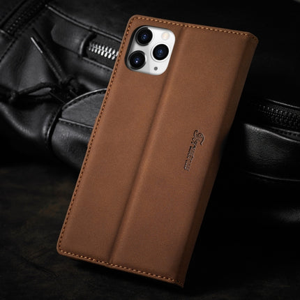 For iPhone 11 Pro Forwenw F1 Series Matte Strong Magnetism Horizontal Flip Leather Case with Holder & Card Slots & Wallet & Photo Frame(Brown)-garmade.com