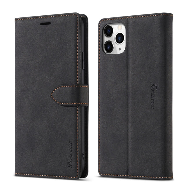 For iPhone 11 Pro Forwenw F1 Series Matte Strong Magnetism Horizontal Flip Leather Case with Holder & Card Slots & Wallet & Photo Frame(Black)-garmade.com