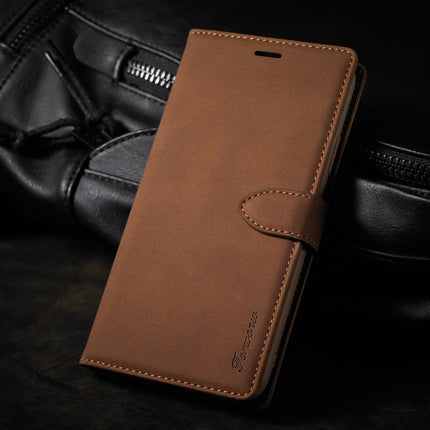 For iPhone 11 Pro Max Forwenw F1 Series Matte Strong Magnetism Horizontal Flip Leather Case with Holder & Card Slots & Wallet & Photo Frame(Brown)-garmade.com