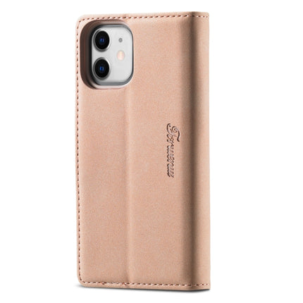 For iPhone 12 Mini Forwenw F1 Series Matte Strong Magnetism Horizontal Flip Leather Case with Holder & Card Slots & Wallet & Photo Frame(Rose Gold)-garmade.com