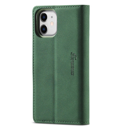 For iPhone 12 Mini Forwenw F1 Series Matte Strong Magnetism Horizontal Flip Leather Case with Holder & Card Slots & Wallet & Photo Frame(Green)-garmade.com
