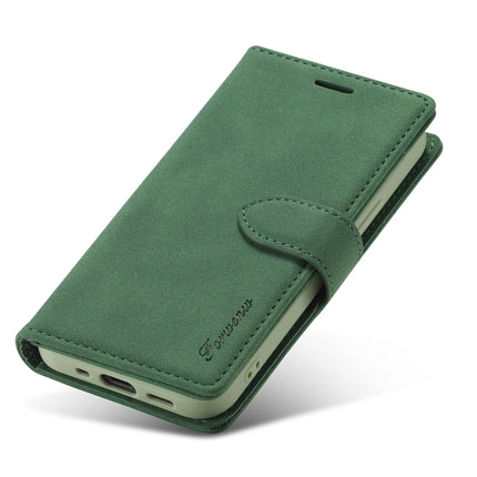For iPhone 12 Mini Forwenw F1 Series Matte Strong Magnetism Horizontal Flip Leather Case with Holder & Card Slots & Wallet & Photo Frame(Green)-garmade.com