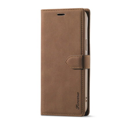Forwenw F1 Series Matte Strong Magnetism Horizontal Flip Leather Case with Holder & Card Slots & Wallet & Photo Frame(Brown)-garmade.com