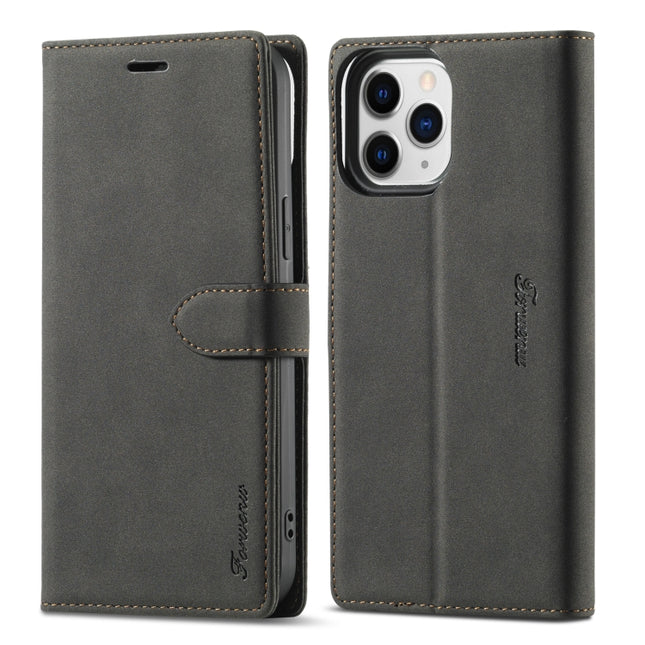 Pro Forwenw F1 Series Matte Strong Magnetism Horizontal Flip Leather Case with Holder & Card Slots & Wallet & Photo Frame(Black)-garmade.com