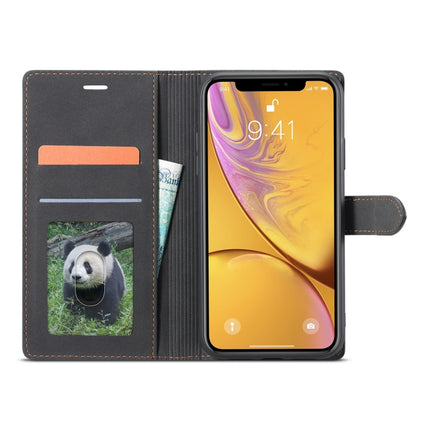 For iPhone XR Forwenw F1 Series Matte Strong Magnetism Horizontal Flip Leather Case with Holder & Card Slots & Wallet & Photo Frame(Black)-garmade.com