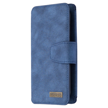 Detachable Frosted Magnetic Horizontal Flip Leather Case with Card Slots & Holder & Zipper Wallet & Photo Frame For iPhone 6(Blue)-garmade.com