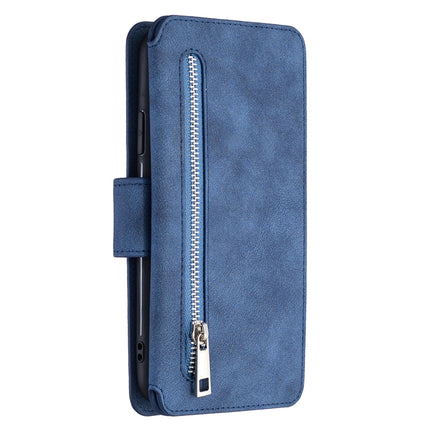Detachable Frosted Magnetic Horizontal Flip Leather Case with Card Slots & Holder & Zipper Wallet & Photo Frame For iPhone 11 Pro Max(Blue)-garmade.com
