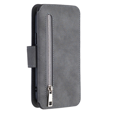 Detachable Frosted Magnetic Horizontal Flip Leather Case with Card Slots & Holder & Zipper Wallet & Photo Frame For iPhone 11 Pro(Grey)-garmade.com