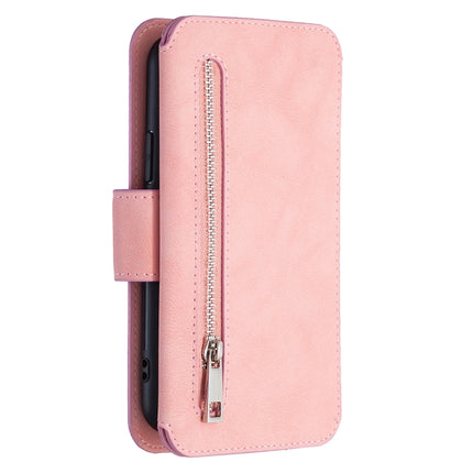 Detachable Frosted Magnetic Horizontal Flip Leather Case with Card Slots & Holder & Zipper Wallet & Photo Frame For iPhone 11 Pro(Pink)-garmade.com