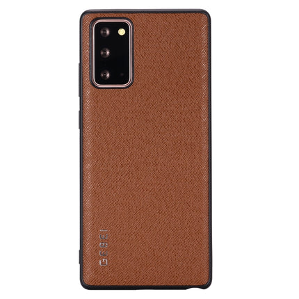 For Samsung Galaxy Note 20 GEBEI Full-coverage Shockproof Leather Protective Case(Brown)-garmade.com
