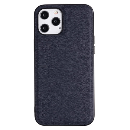 GEBEI Full-coverage Shockproof Leather Protective Case For iPhone 12 / 12 Pro(Blue)-garmade.com