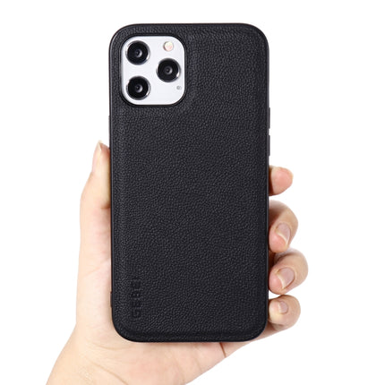 GEBEI Full-coverage Shockproof Leather Protective Case For iPhone 12 / 12 Pro(Brown)-garmade.com