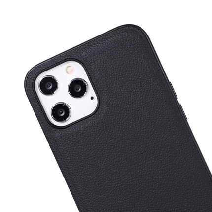 GEBEI Full-coverage Shockproof Leather Protective Case For iPhone 12 / 12 Pro(Black)-garmade.com